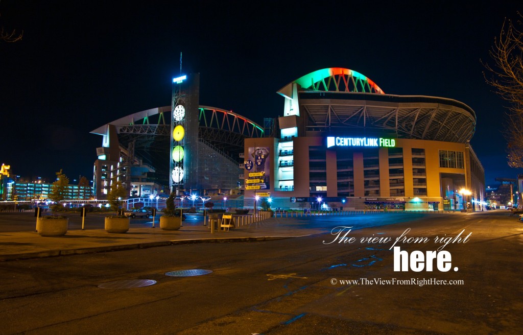 Christmas Red and Green Lights at CenturyLink Field The View From